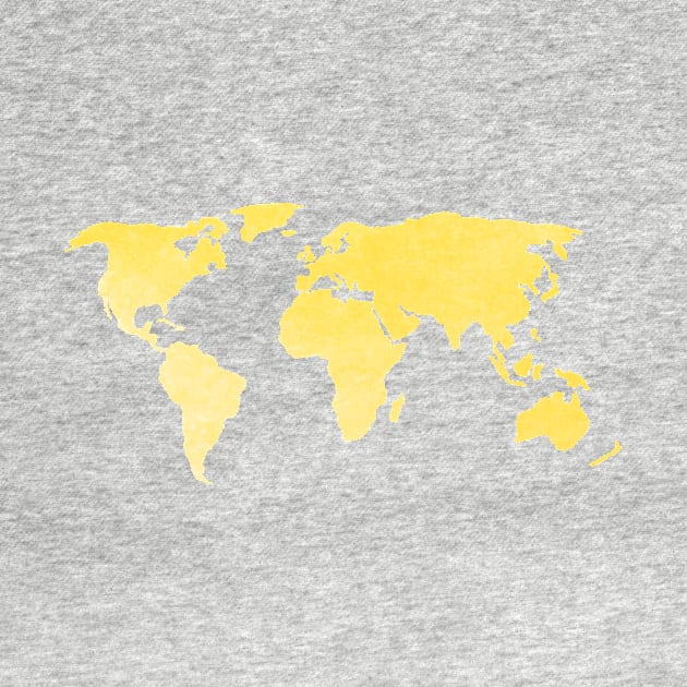 Yellow World Map by lolosenese